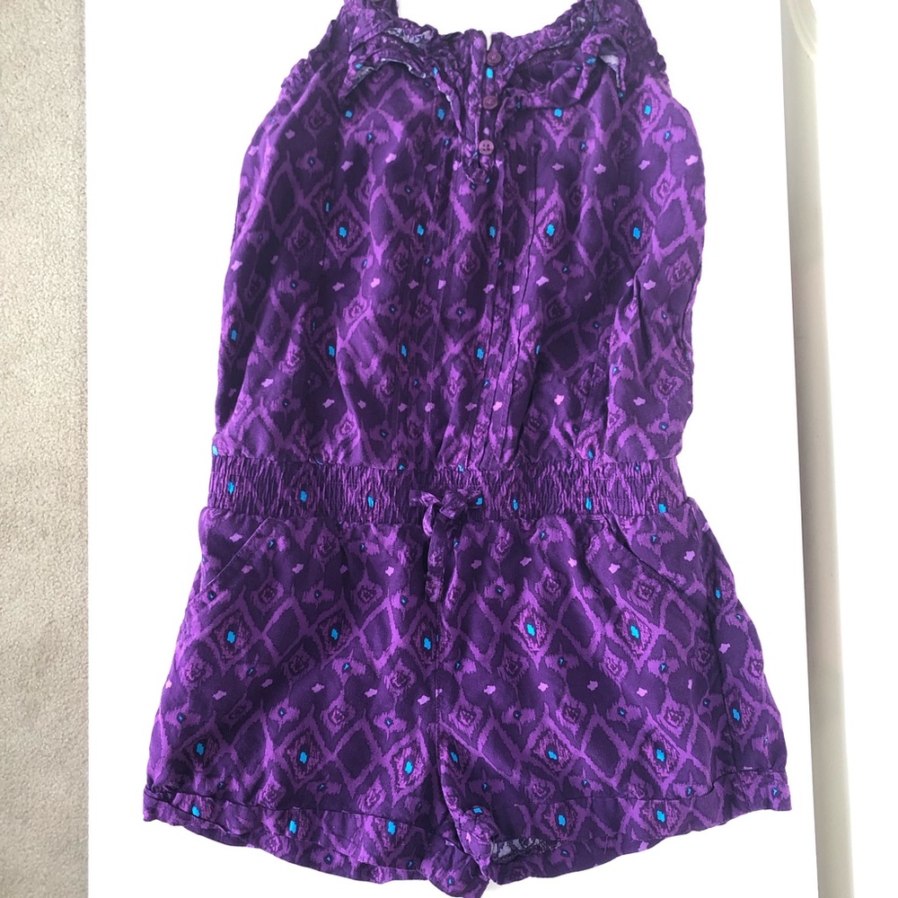 Girls Purple Romper (7-8)